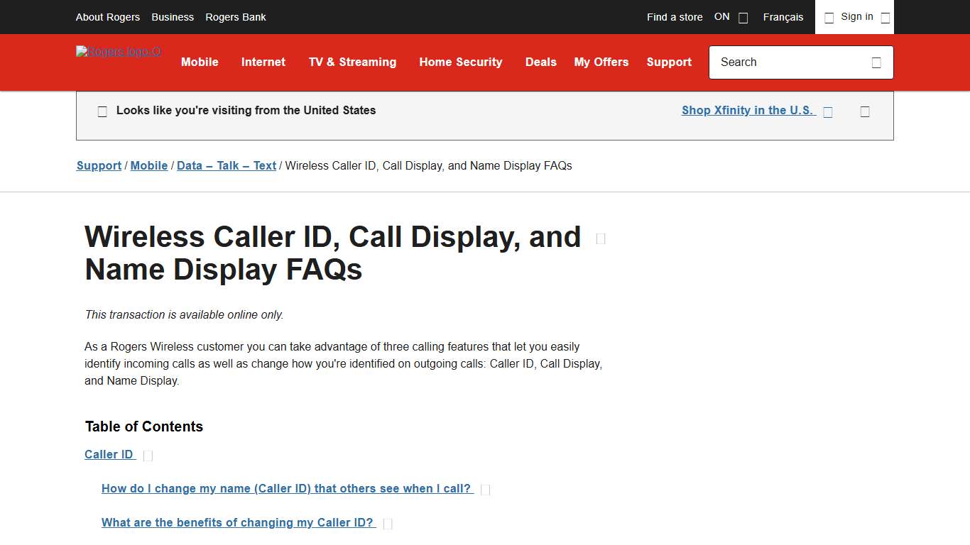 Wireless Caller ID, Call Display, and Name Display FAQs - Rogers